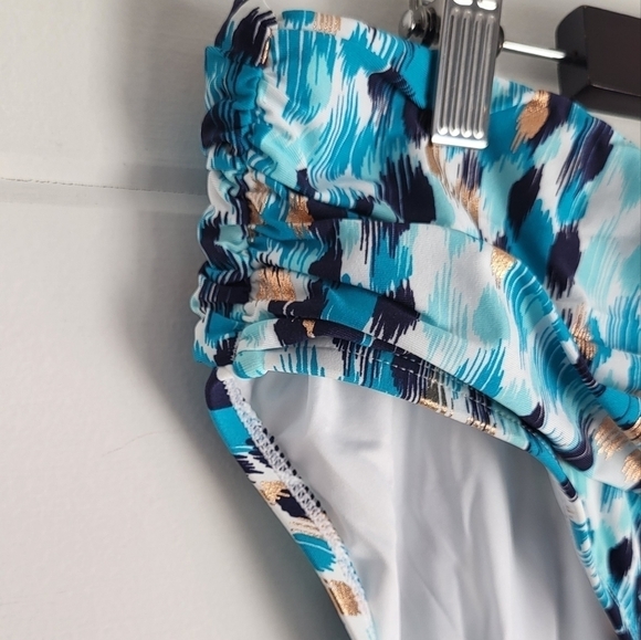 LA BLANCA Plus Seaglass Abstract Print Bikini Swim  Bottom Size 18W - Picture 7 of 12
